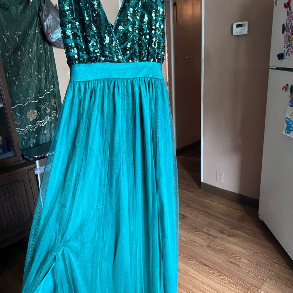 Emerald party dress